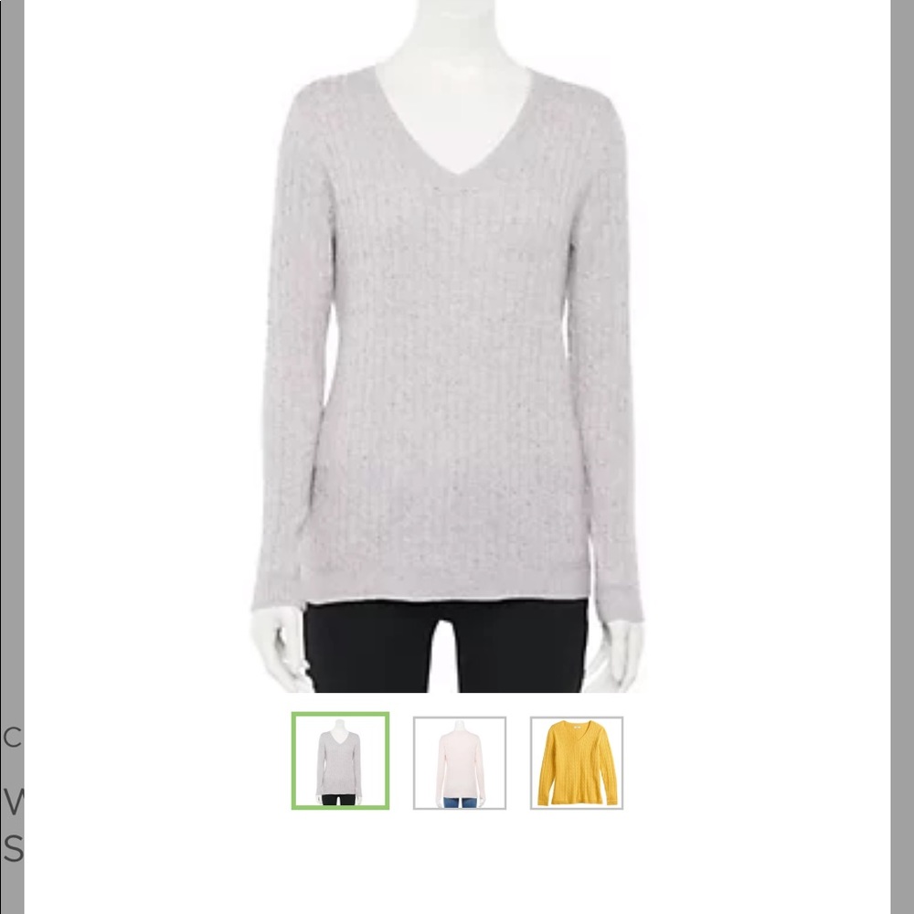- NWT Women's Croft & Barrow® The Classic Cable Crewneck Sweater
XX LARGE
